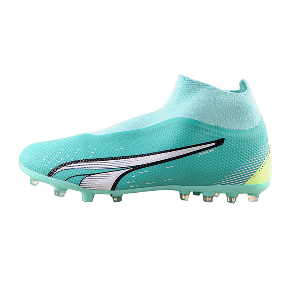 PUMA Ultra Match +LL round head footgear MG (gum short nails) artificial turf fabric composite material non-slip wear-resistant breathable football shoes for men and women the same style lake blue