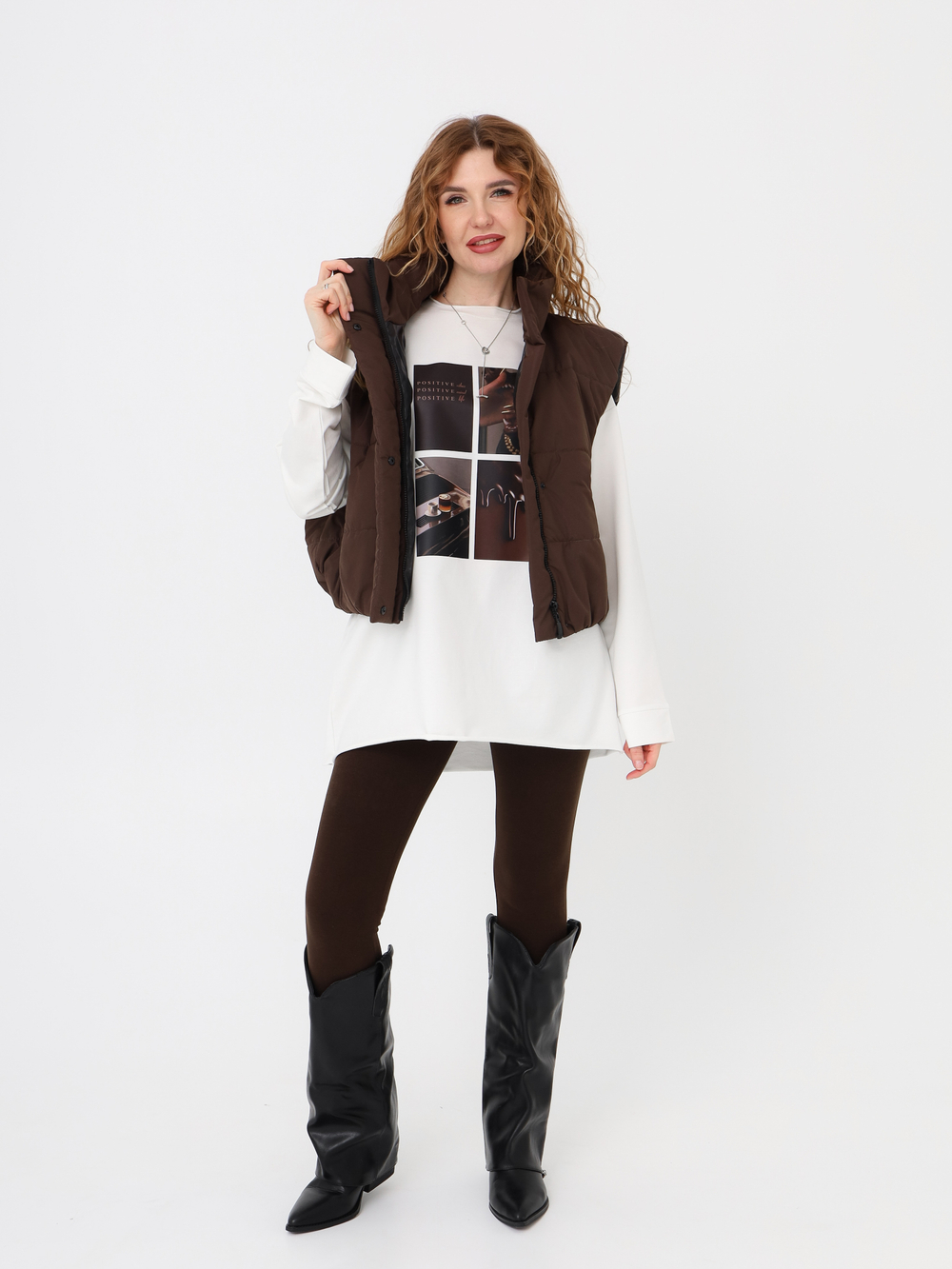 Лонгслив Day brown