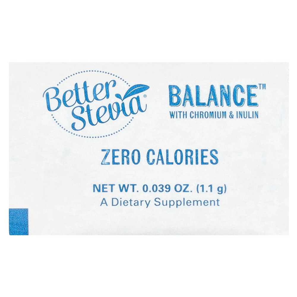 NOW Foods, Better Stevia®, Balance™, с хромом и инулином, 100 пакетиков по 1,1 г (0,039 унции)