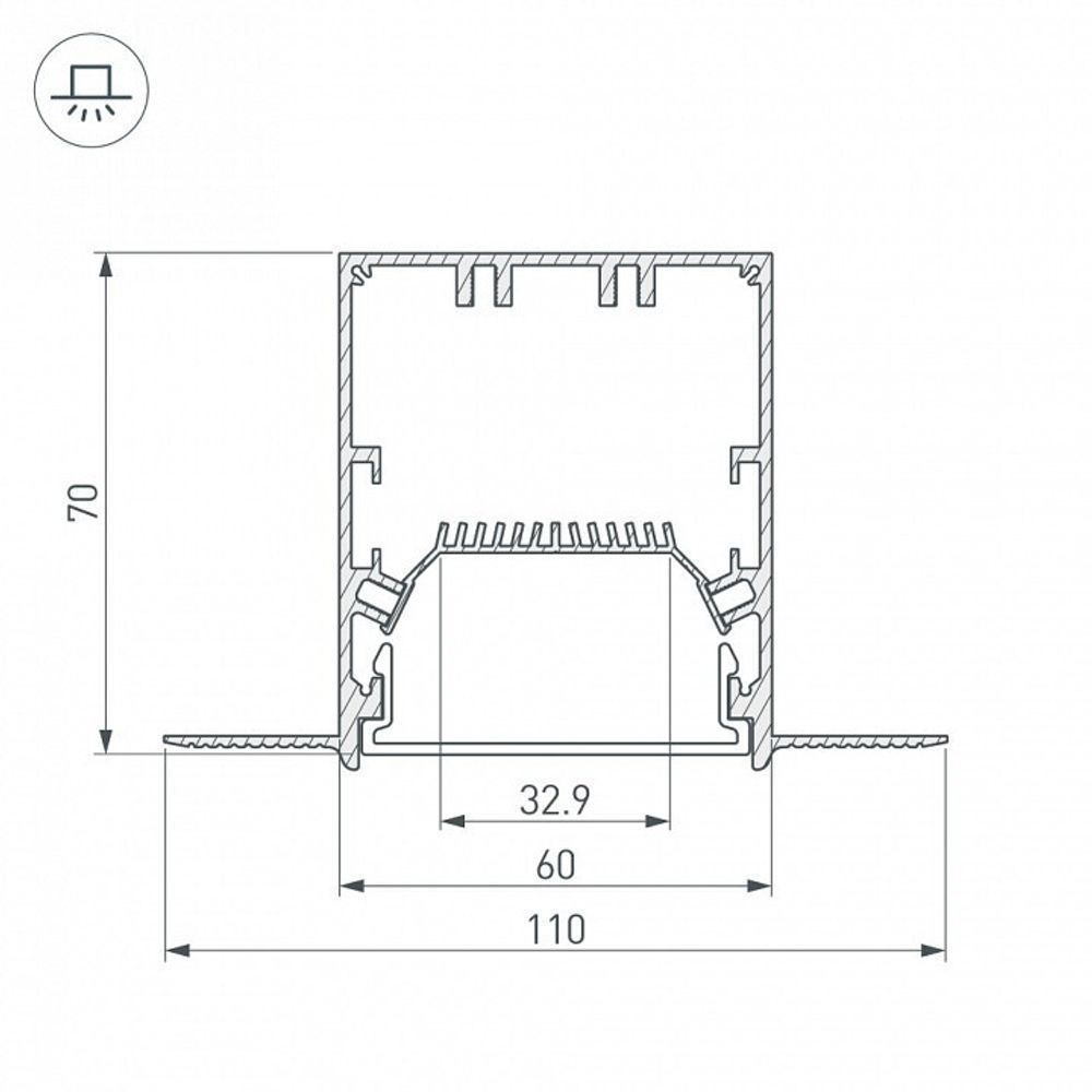 Соединитель угловой L-образный накладной Arlight S-LUX 030129