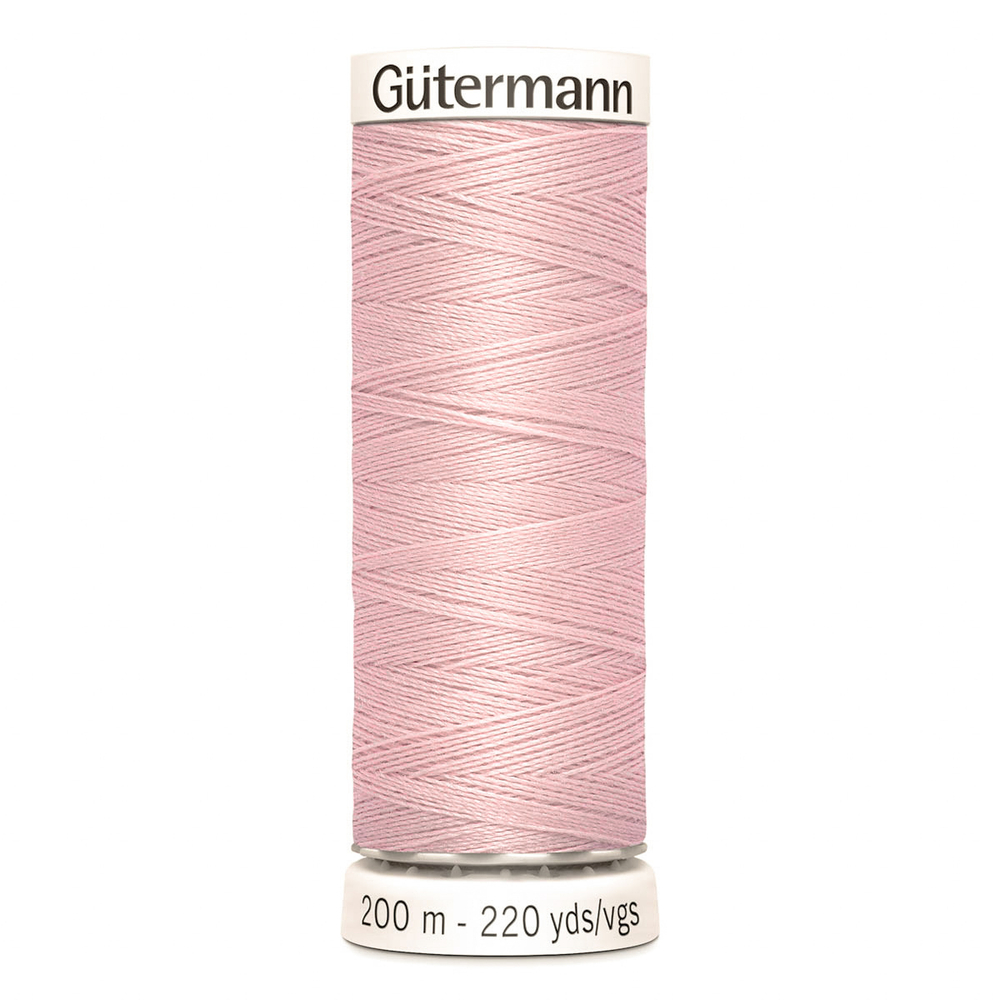 01 Нить Sew-All 100/200 м для всех материалов, 100% полиэстер Gutermann 748277 (662 пыльно-розовый)