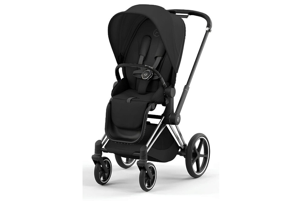 Коляска 2 в 1 Cybex Priam IV Sepia Black, шасси Chrome Black