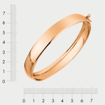 Жесткий браслет из розового золота 585 пробы для женщин без вставок (арт. 022137)