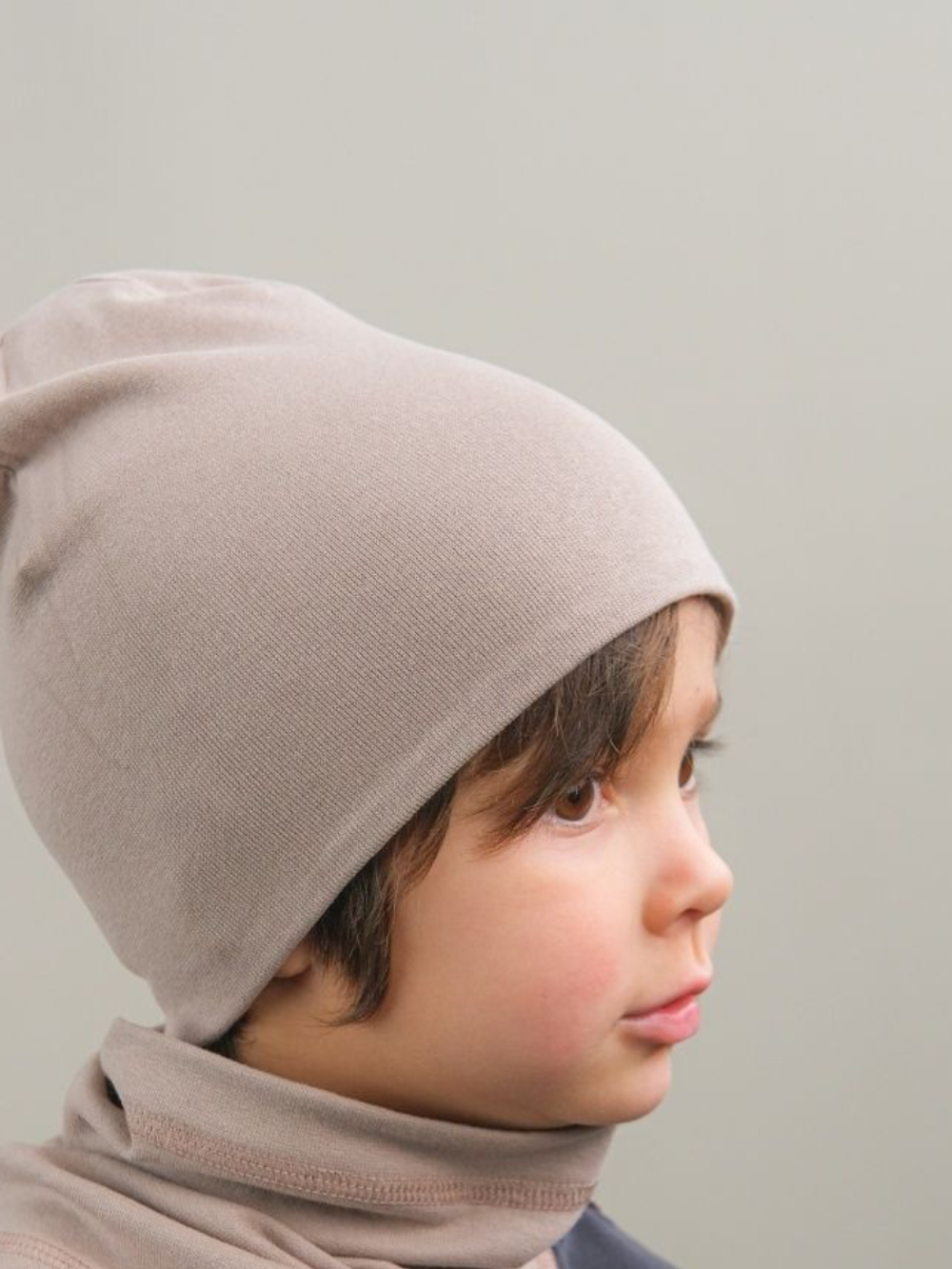 Комплект Шапка трикотажная+снуд (Хакки,Какао) ФЛАЙ*