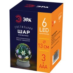 Светодиодная новогодняя фигура ЭРА ENGDS-15 Снежинки 6 LED