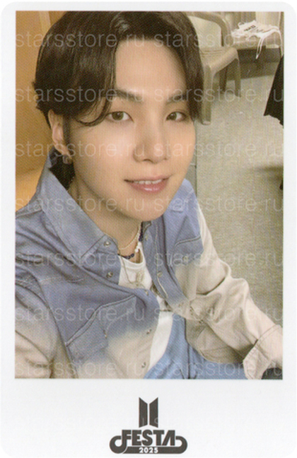 Полароид Suga BTS - FESTA 2025 (weverse shop)