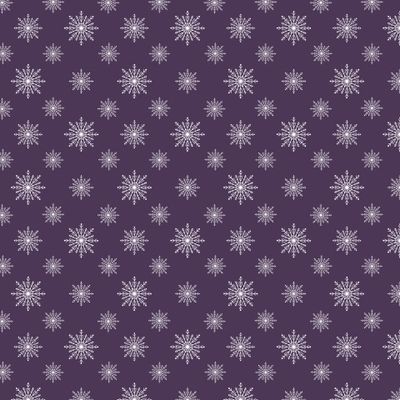 Снежинки зимний принт новогодний на фиолетовом фоне
