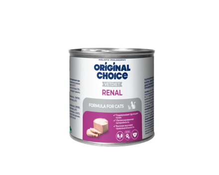 Консервы ORIGINAL CHOICE VETDIET Renal для кошек профилактика болезней почек 240 г