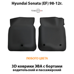 Передние автомобильные коврики ЭВА с бортами для Hyundai Sonata IV (EF) 98-12г.