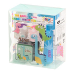 Штамп детский Basir с 3 сменными роликами и штемпельной подушкой, 9 см, серия "Динозавр", 2 цвета ассорти