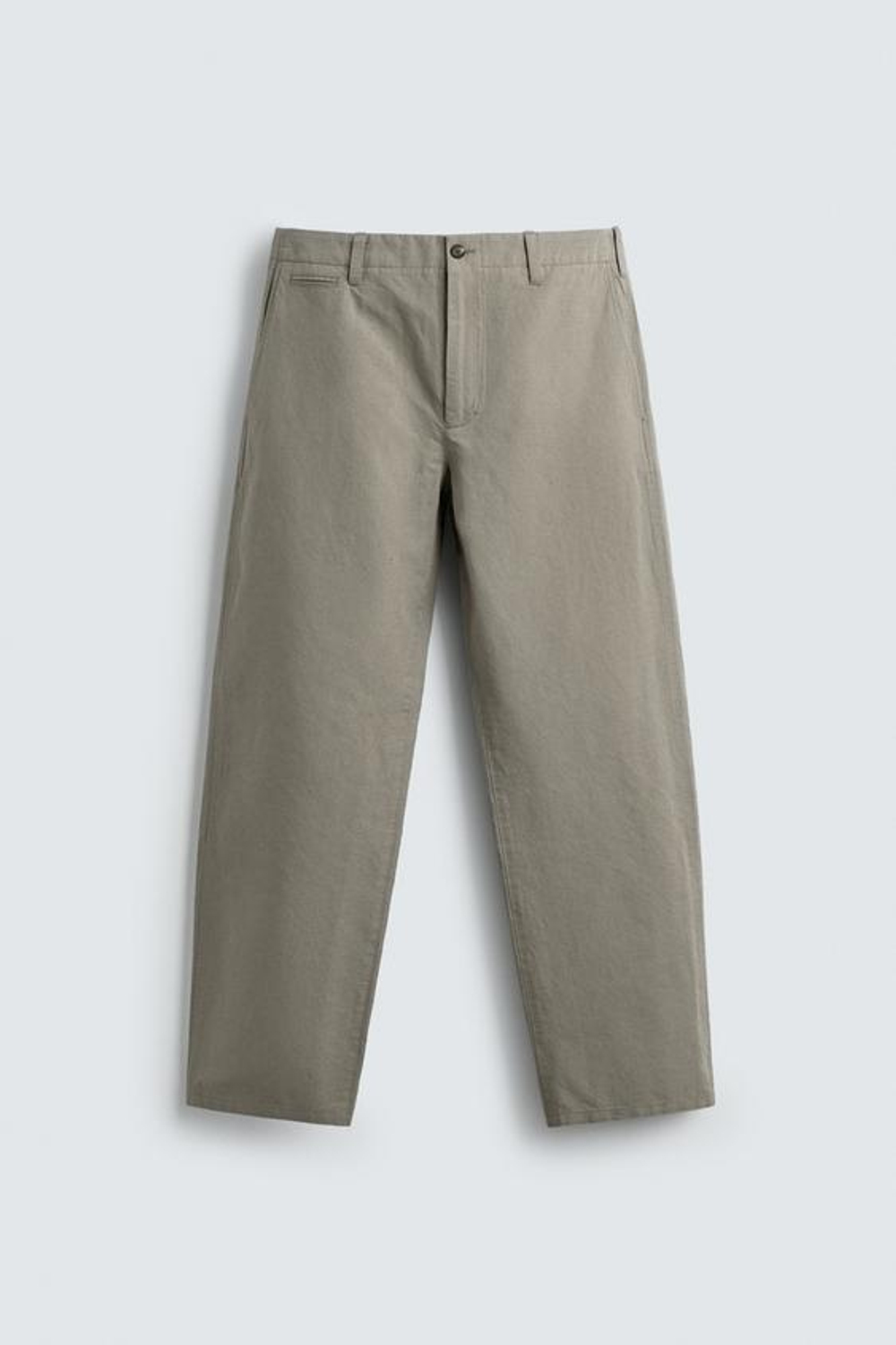 ZARA БРЮКИ RELAXED FIT С ХЛЯСТИКОМ, ЗЕЛЕНЫЙ/СЕРЫЙ
