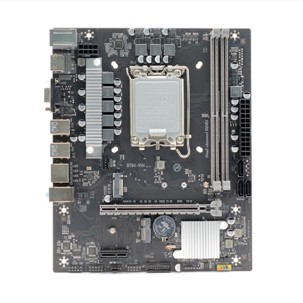Материнская плата AFOX B760D4-MA5-V2 (Socket 1700, mATX, 2*DDR4(64Gb), VGA+ HDMI, 3*SATA3, 2*M.2, 1*PCIEx16 / 1*PCIEx1, 2*USB 2.0, 4*USB 3.0, 2 x PS / 2, LAN 1*1G, RTL)