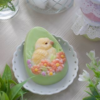 Яйцо/Цыпленок в цветах, пластиковая форма
