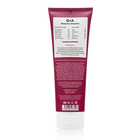 Увлажняющий гель для душа Q+A, HYALURONIC ACID, 250мл