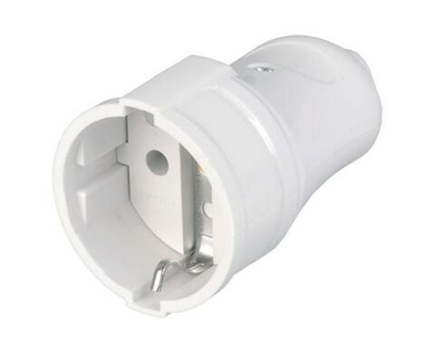 Штепсельное гнездо Smartbuy, с заземлением белое 16А 250В (SBE-16-S01-wz)