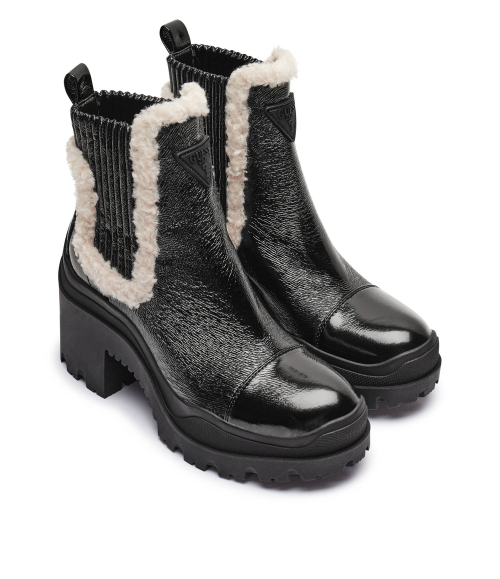 Ботильоны на каблуке YVETTE2 Shearling Guess - черный(FLFIV2 PAF10)