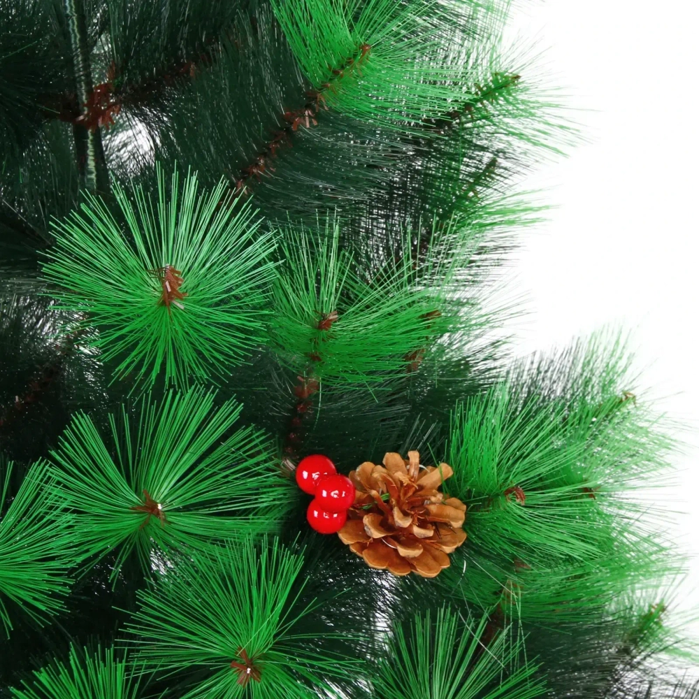 Ёлка «Тайга» 180 см, леска с шишками и ягодами (220 веток)