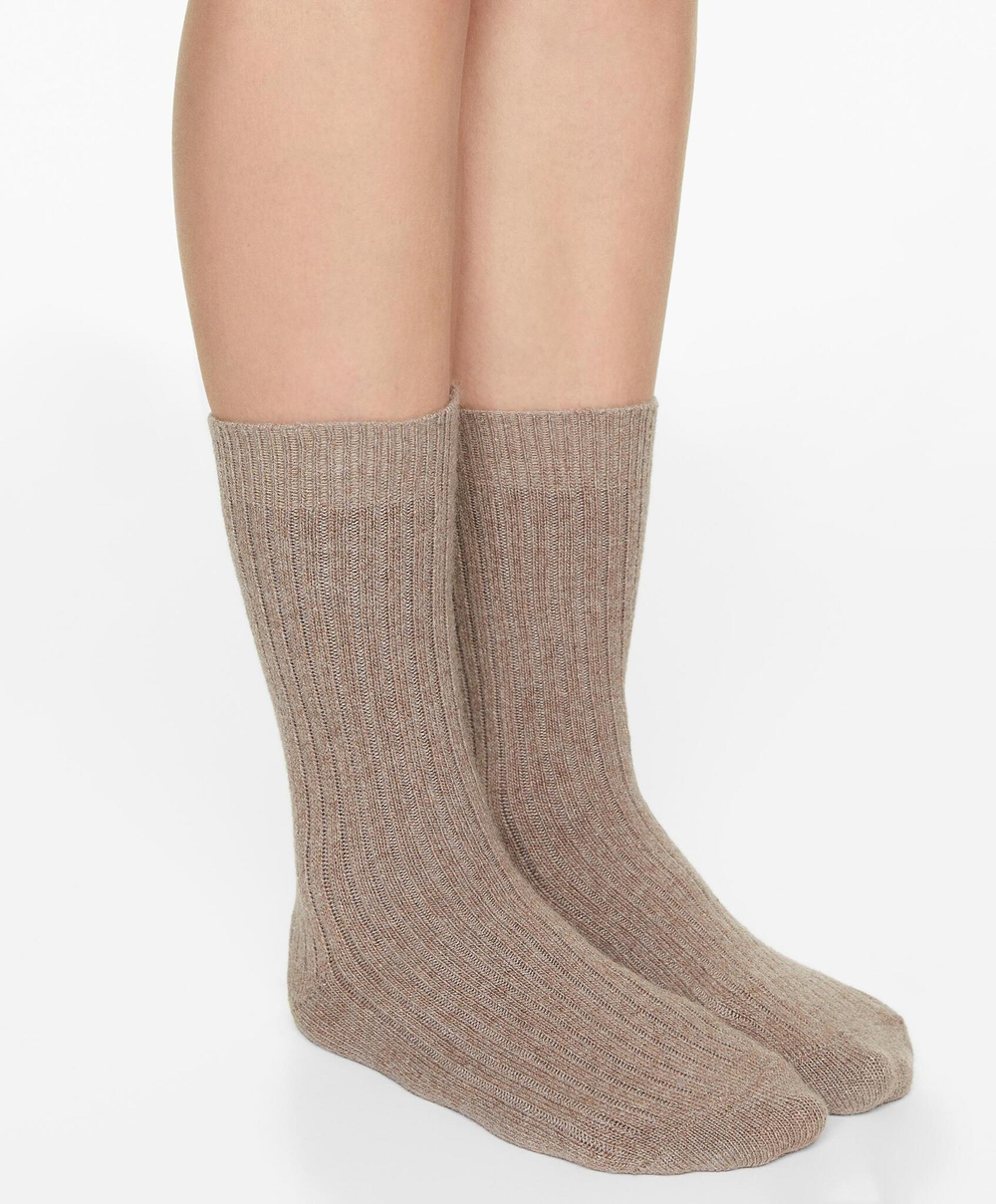 Oysho Классические носки, коричневый меланж
