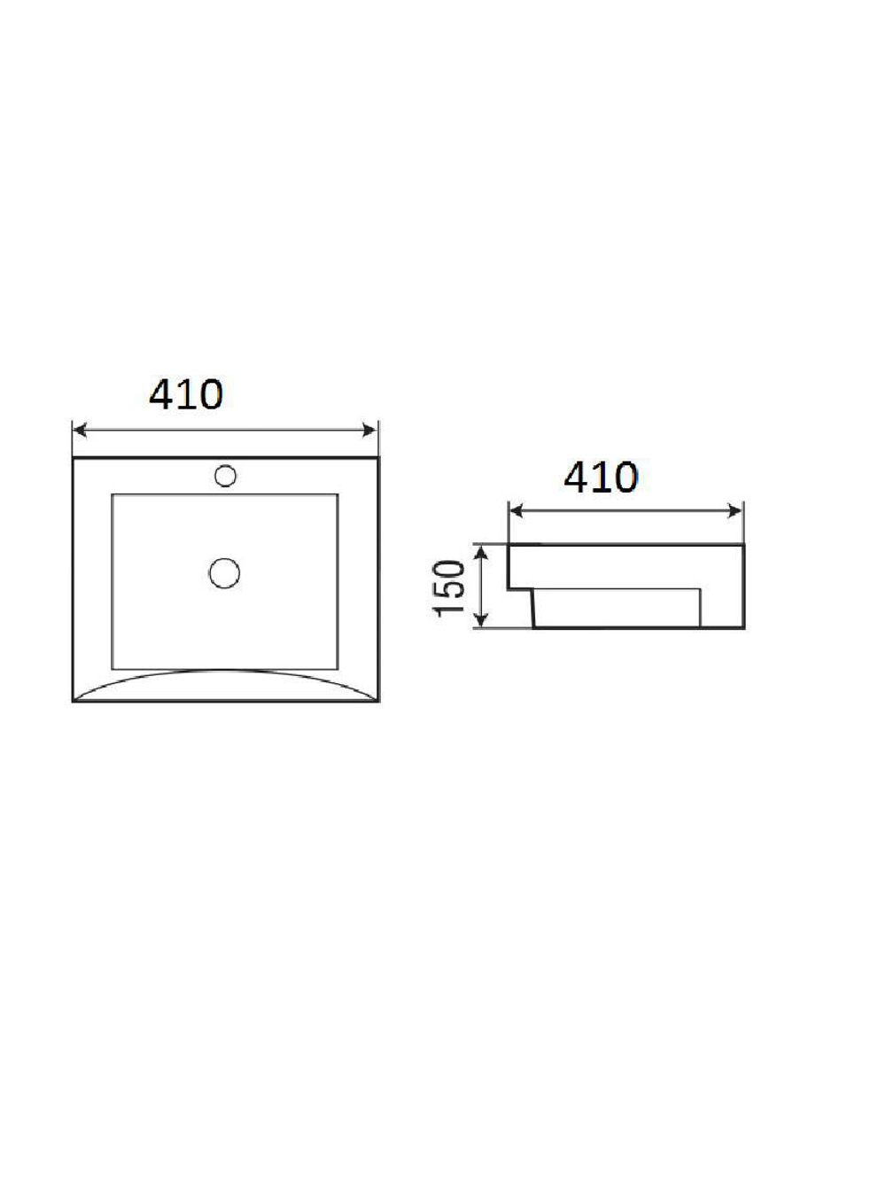 Раковина подвесная WeltWasser WW DEILBACH 4010 410х410х150