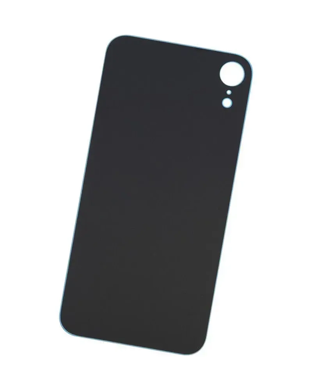 Задняя крышка для iPhone Xr (A2105) Голубой (стекло, широкий вырез под камеру, логотип)