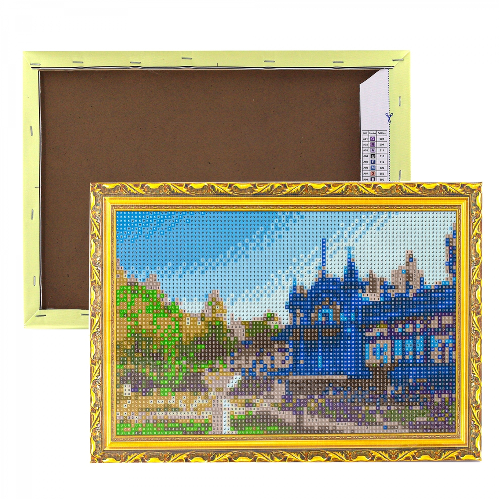 Алмазная мозаика Alingar, на подрамнике, с полным заполнением, (глянц), 20х30 см, 20 цветов, "Пятигорск. Лермонтовская галерея"