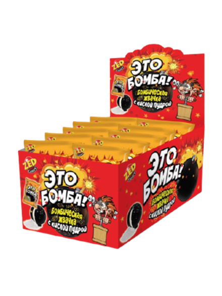 ZED Это Бомба! Жевательная резинка с кислой пудрой