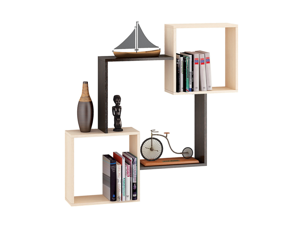 Полка навесная ПН-2, венге/дуб молочный