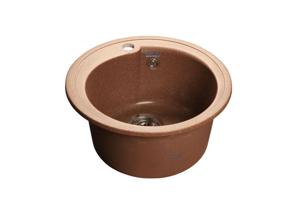 GRANFEST Мойка мрамор RONDO GF-R--450  D=450 мм  терракот   арт.GF-