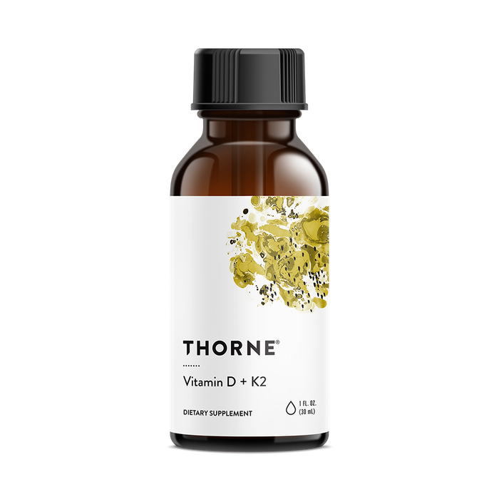 Витамин Д/К2, Vitamin D/K2, Thorne Research, 1 жидкая унция (30 мл)