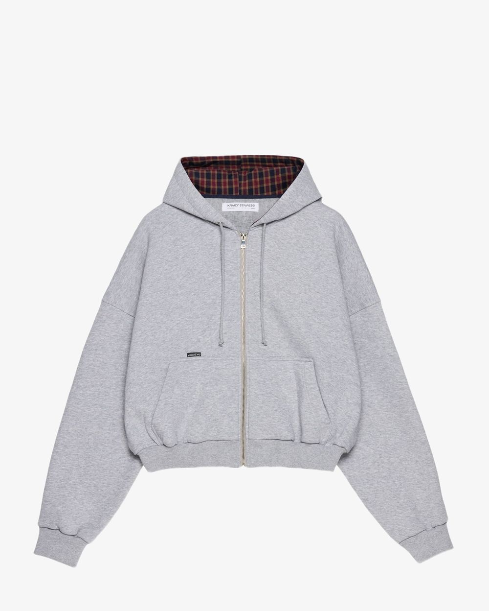 Худи Kraizy Stripes Zip Not Basic серый меланж