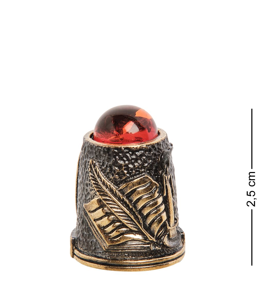 AM-1123 Наперсток «Достоевский Ф.М.» (латунь, янтарь)