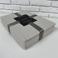 Комплект постельного белья ЕВРО 100% Сатин однотонный айвори