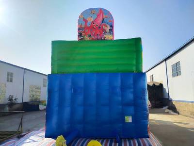 Коммерческий надувной батут-горка «Приключения рыбки» 7*4*5.5 м