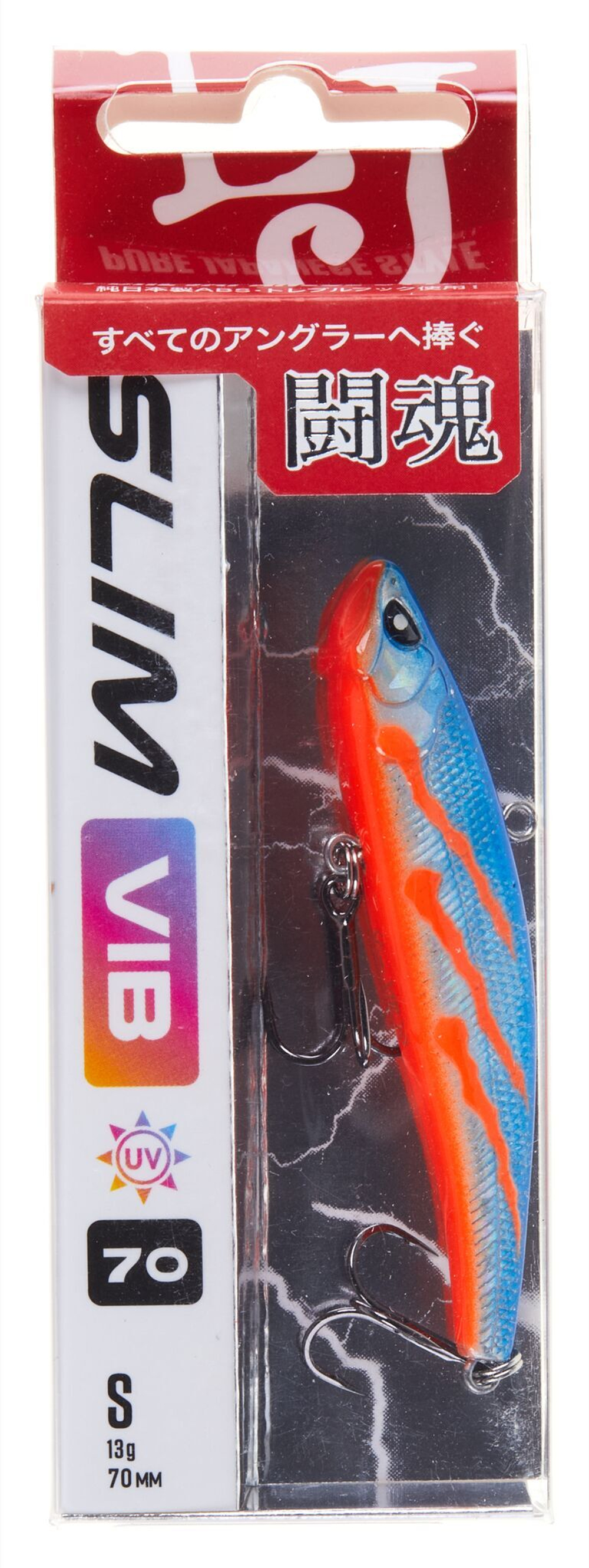 Воблер вертикальный Lucky John Slim VIB S 70, цвет 361