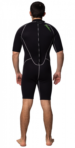 Гидрокостюм Marlin Malibu Shorty Man черно-серебристый 2,5 мм