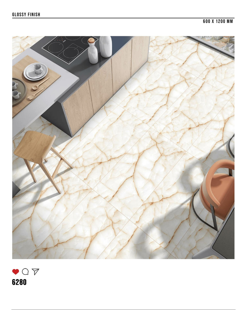 Керамогранит glossy №3 60х120, 6280