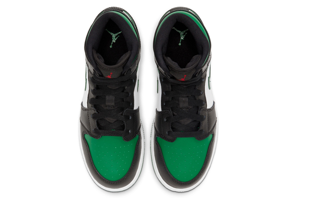 Jordan 1 Mid Green Toe GS