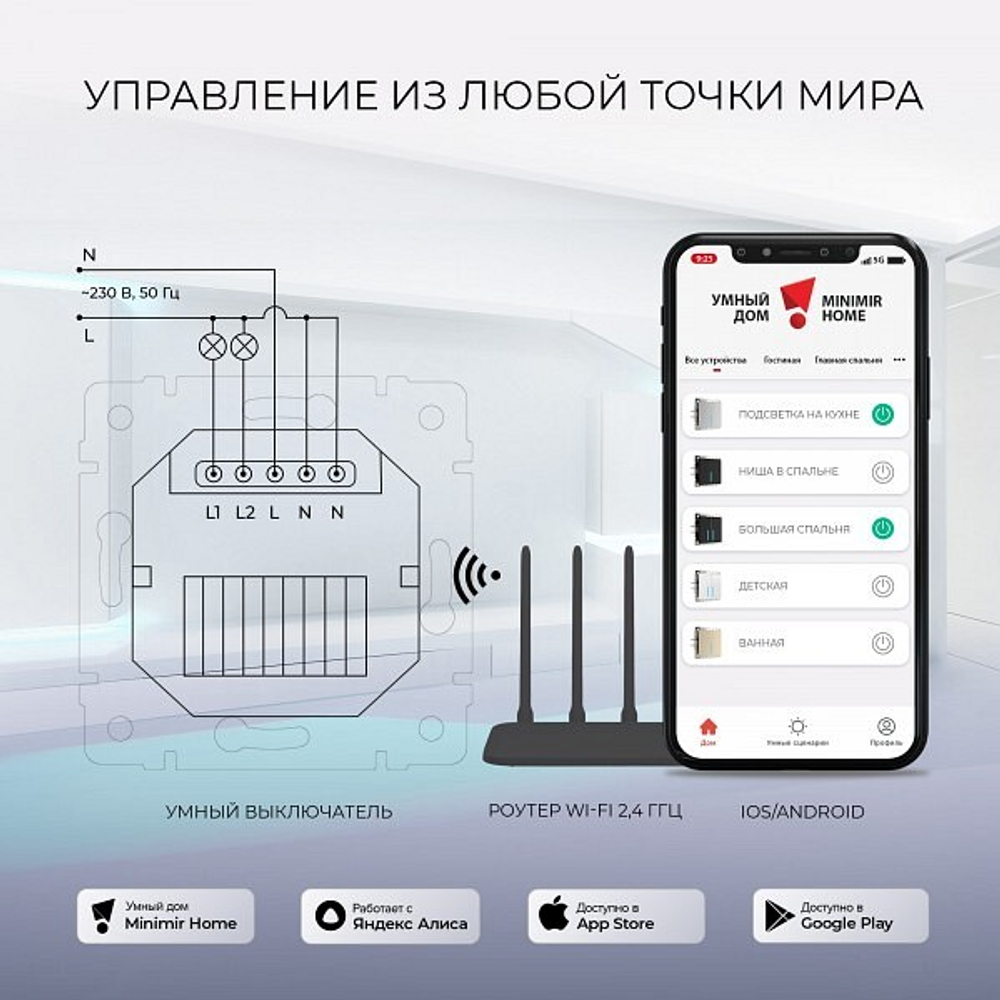 Выключатель двухклавишный Werkel W4520606