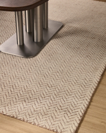 Бежевый шерстяной жаккардовый ковер Calira 230 x 160 см