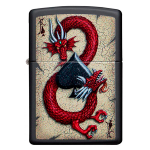Зажигалка Zippo Dragon Ace Design с покрытием Black Matte