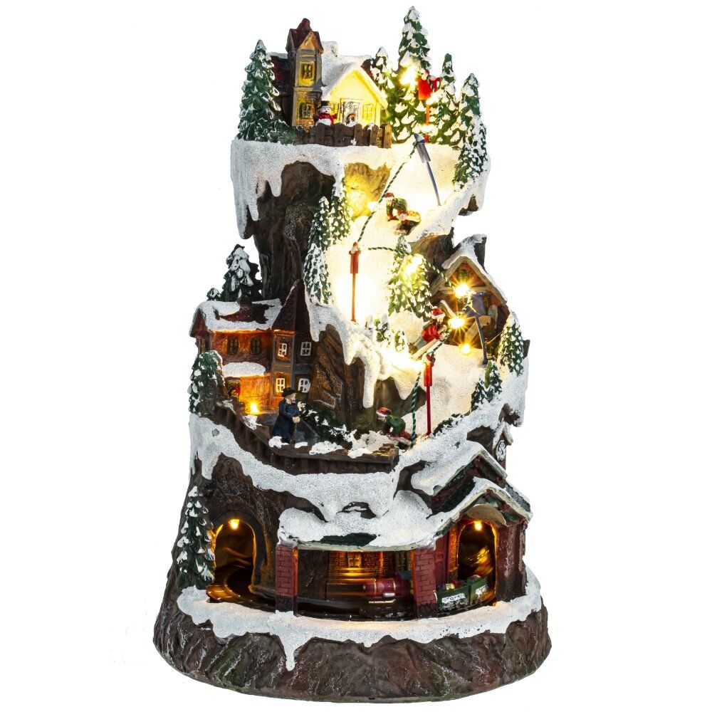 GAEM Фигурка декоративная "Рождество" (4 мелодии, подсвет, движ, 3xAA н/п, +USB), L23,5 W23, H38,5 см