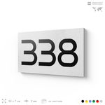 Номер на дверь 338, табличка на дверь для офиса, квартиры, кабинета, аудитории, склада, белая 120х70 мм, Айдентика Технолоджи