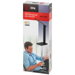 Настольный светильник ЭРА NLED-508-7W-BK светодиодный черный