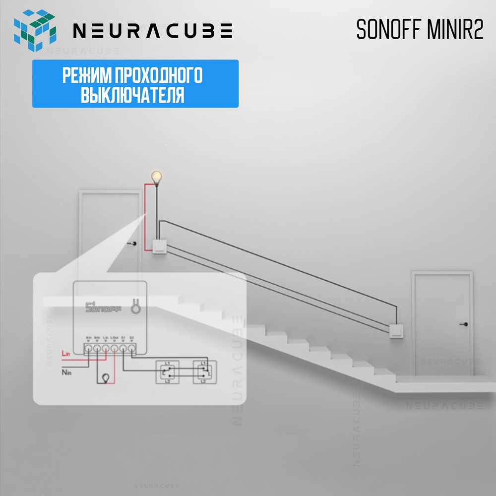 Умное WiFi Реле Sonoff MINIR2 (Работает с Алисой)