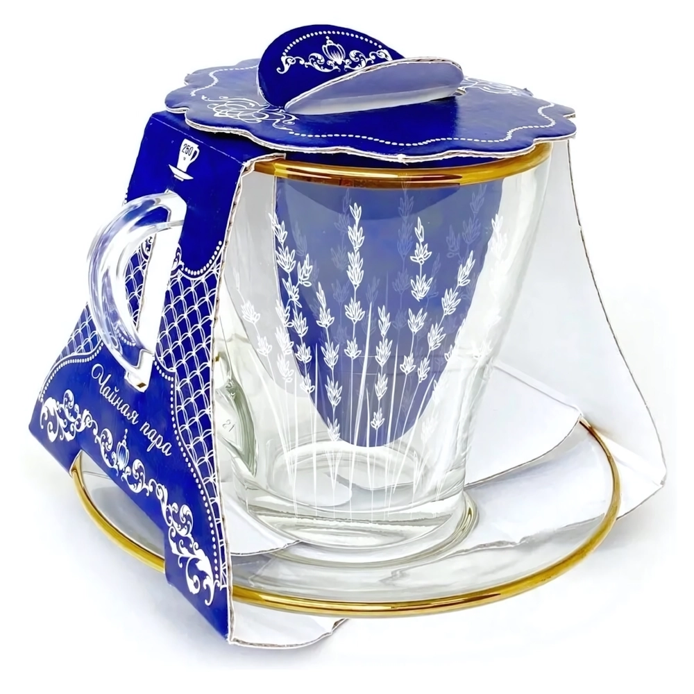 Чайная пара арт.2649-ГЗ4 Лаванда