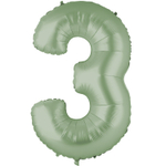 Шар фольгированный Цифра 3 101 см (Зеленый)