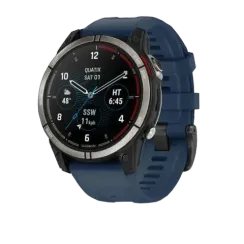Garmin Quatix 7 Sapphire титановый с синим силиконовым ремешком