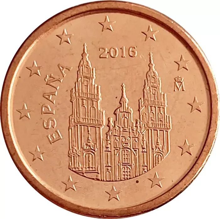 1 евроцент 2016 Испания (1 euro cent)