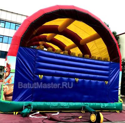 Надувной батут "Зверята с крышей" 10*7*6 м