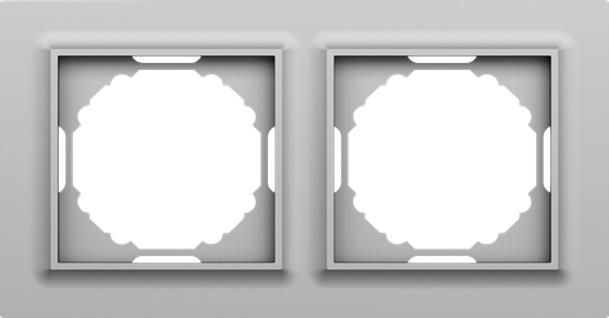 Рамка 2-я,  Wave сталь,  серия A07